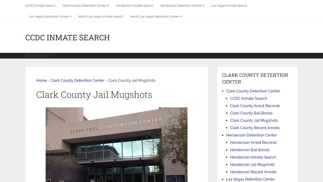 Clark County Jail Mugshots | CCDC Las Vegas, Nevada - CCDC Inmate Search